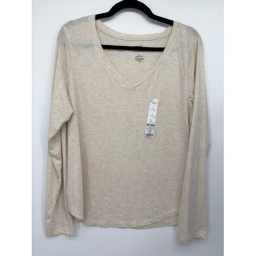 Sonoma Goods for Life Women's Long Sleeve Top Lot of 2 Large Ribbed V-Neck NWT - Picture 2 of 12